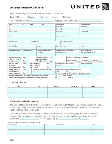 united airlines property claim form  person essay thatsnotus