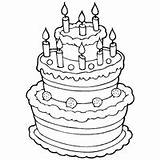 Cake Coloring Tiered Three Surfnetkids Pages sketch template