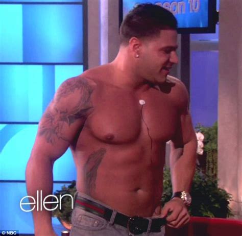 jersey shore s ronnie ortiz magro strips off on ellen for