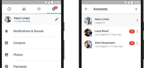 facebook messenger   multiple account log  android community