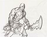 Kratos Colorir sketch template