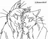 Coloring Cat Mates Kasarawolf Coloringhome Malvorlagen Zitat Spoiler Clans Warriorcat 1159 sketch template