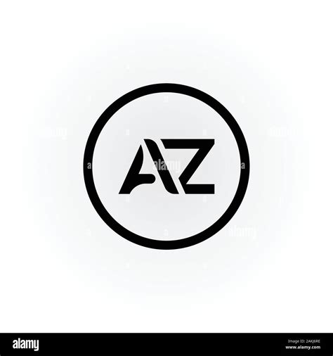 initial az letter logo  creative modern business typography vector
