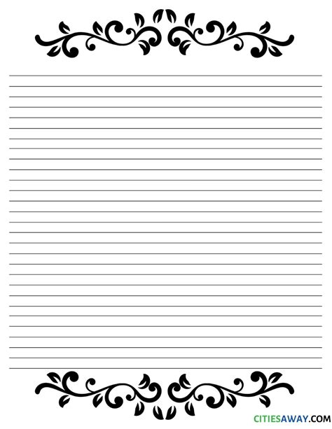 vintage black  white collection  printable stationery  pal