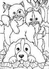 Coloring Pages Dog Cat Cats Color Printable Animals Dogs Cute Puppy Animal Print Kids Spring Christmas Choose Board Fall Allkidsnetwork sketch template