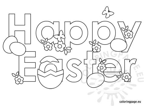 easter coloring page happy easter coloring page