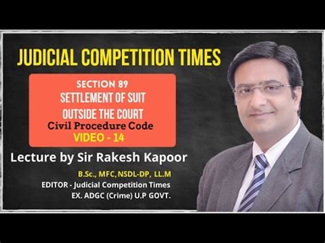 section  settlement  dispute   court cpc  sir rakesh