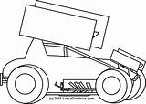 Sprint Car Clip Coloring Race Pages Colouring Clipart Colori Clipartlook sketch template