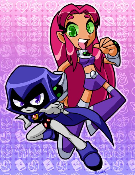raven and starfire go by rongs1234 on deviantart