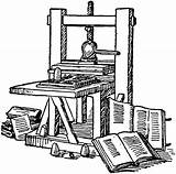 Press Gutenberg Printing Etc Clipart Original sketch template