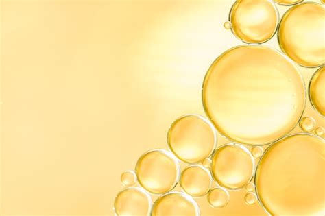 Soft Gold Bubbles Of Oil In Flow Photo Free Download
