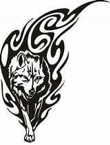 Wolf Tribal Tattoo Awesome Designs Tattoos Drawings Loup Flames Dessin Onlytribal sketch template