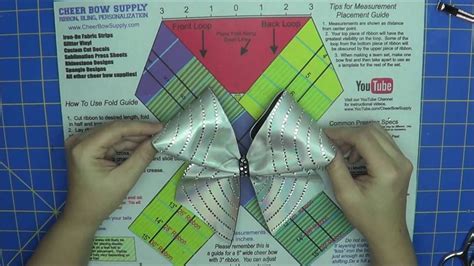 printable cheer bow folding template printable templates