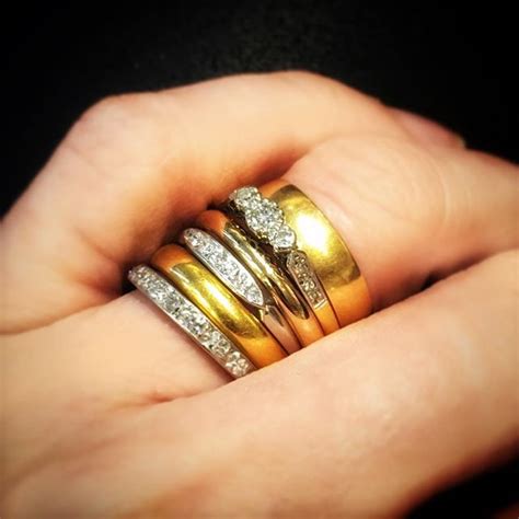 Playing Around With Ring Stacks We Love Mixing Metals What Do You