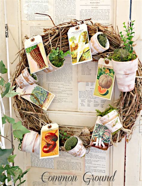 seed packet garden wreath        wreaths seed packets vintage seed