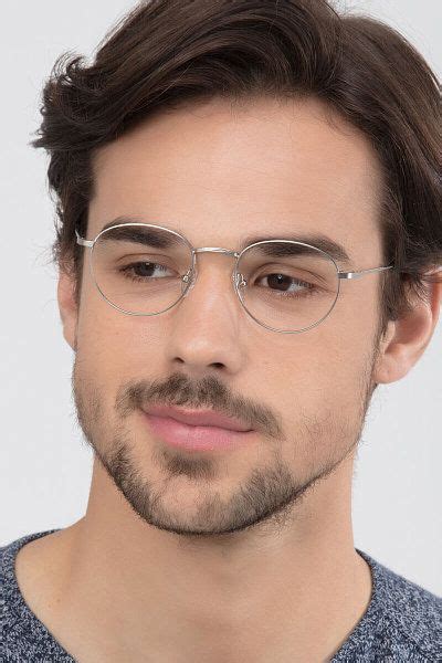 epilogue oval silver frame eyeglasses eyebuydirect eyeglasses