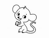 Mouse Baby Coloring Animals Coloringcrew User Registered Colored Color sketch template