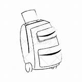 Suitcase Drawing Getdrawings sketch template