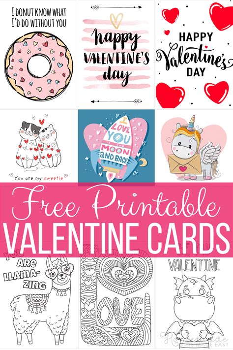 printable valentine day cards  kids
