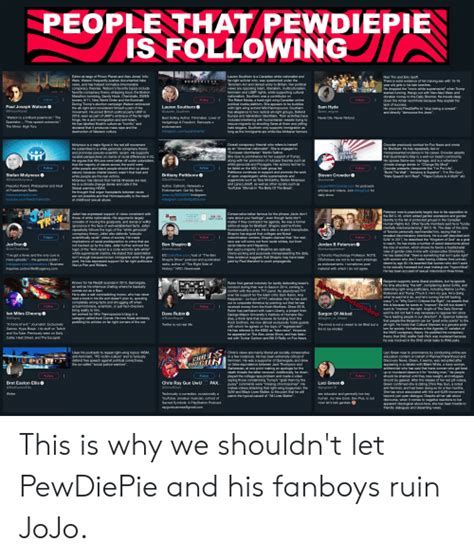 people that pewdiepie is following editor at large of prison planet and