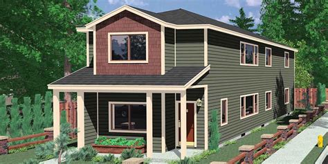 stacked duplex home house floor plans blueprints bruinier associates
