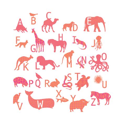 abc animal wall stickers patterned