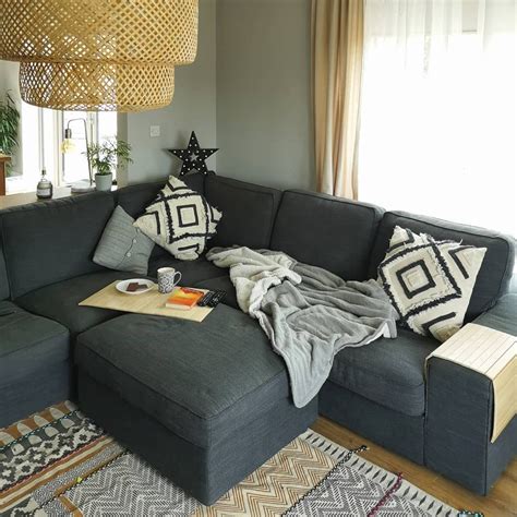 kivik corner sofa  ikea  footstool cosy autumn vibes check   instagram profile