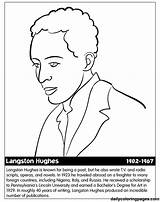 Coloring Pages Hughes Langston African Famous Americans History Month Worksheets Crayola Printable Sheet Kids Booker Washington Kindergarten Voices Yahoo Sheets sketch template