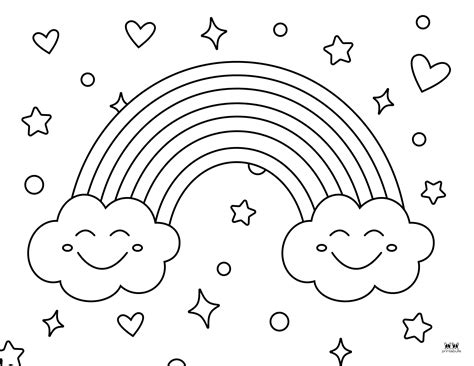 rainbow coloring pages regenboog colorless printablee kleurplaten