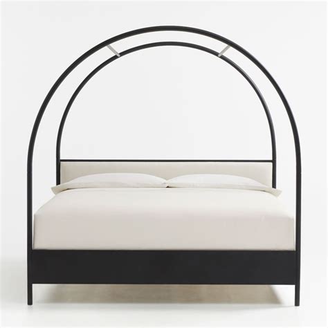 canyon king arched canopy bed with upholstered headboard reviews