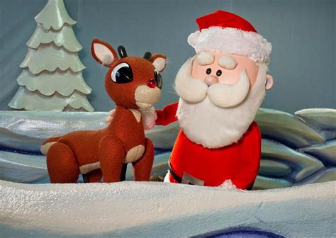 rudolph  red nosed reindeer  flying   center  puppetry