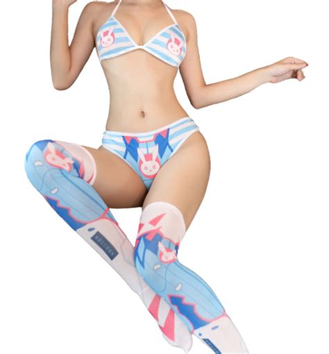 dva bikini and stocking set swimsuit swimwear overwatch ddlg playground