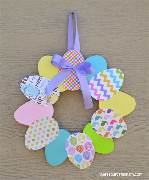 paper easter egg wreath fun family crafts