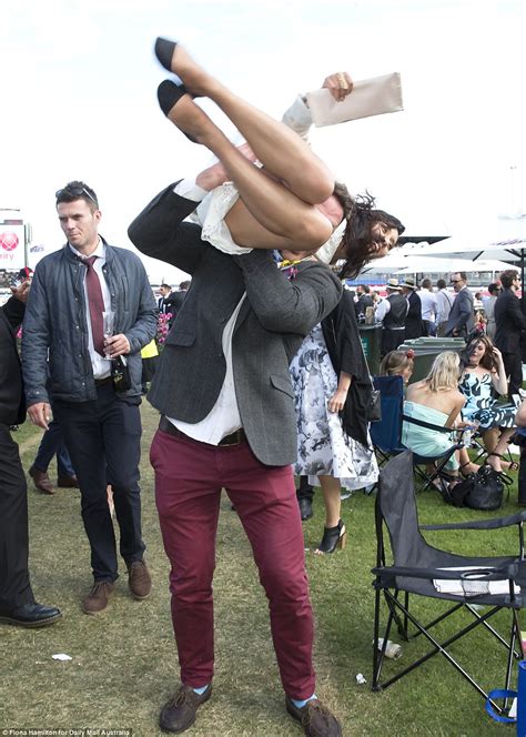 melbourne cup 2015 revellers get into the spirit for australia s