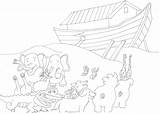 Nabi Minggu Sekolah Bahtera Nuh Bergambar Bah Dalam sketch template