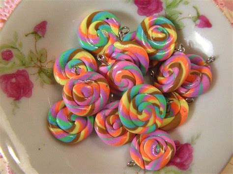 8pcs Swirl Candy Charms 20mm Scc 03 Rainbow On Luulla