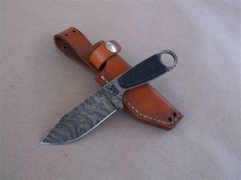 custom becker bk  leather sheath leather knife making metal