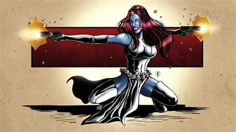 mystique marvel superhero action xmen x men sexy babe wallpaper