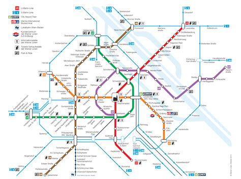 map  vienna subway metro  bahn underground tube stations lines