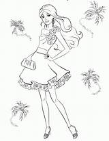 Coloring Barbie Cartoon Pages Movie Popular sketch template