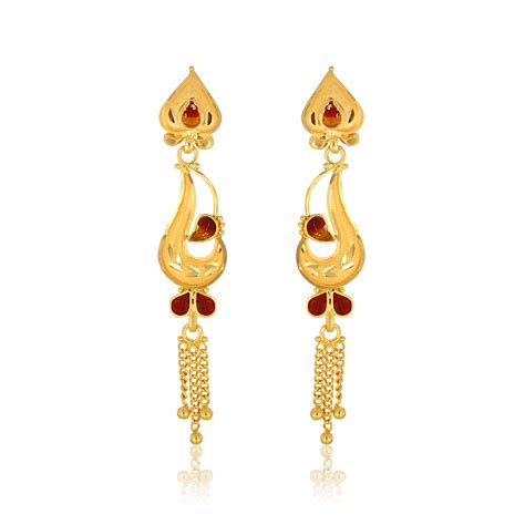 Elegant Curvy Gold Earrings