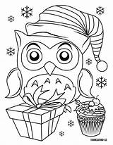 Owl Coloriage Hibou Chapeau Dessin Frosty Imprimer Makeitgrateful Reindeer Sleigh sketch template