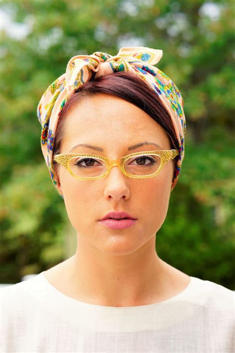 vintage cat eye frames 1960 s cateye glasses translucent yellow with