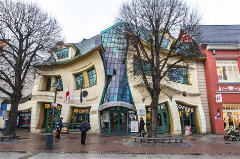 crooked little house krzywy domek in sopot poland editorial stock image image of facade