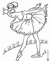 Ballerina Arabesque Cheerleader sketch template