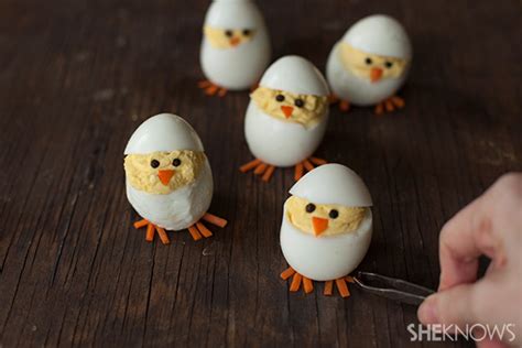 add this adorable hatching chick deviled eggs recipe to your easter menu