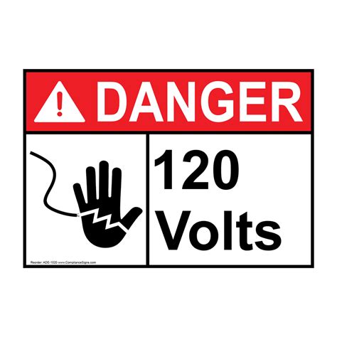 ansi danger  volts sign ade  electrical voltage