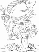 Coloring Pages Seascape Printable Downloadable sketch template