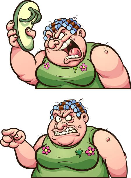 fat ugly woman cartoon illustrations royalty free vector graphics