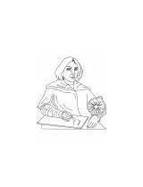 Coloring Copernicus Nicolaus Gregor Mendel Pages Johann sketch template